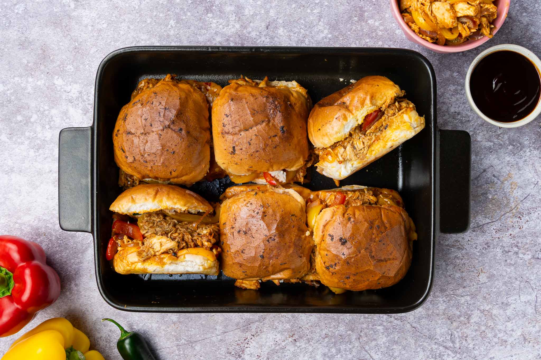 Bbq Chicken Fajita Buns1