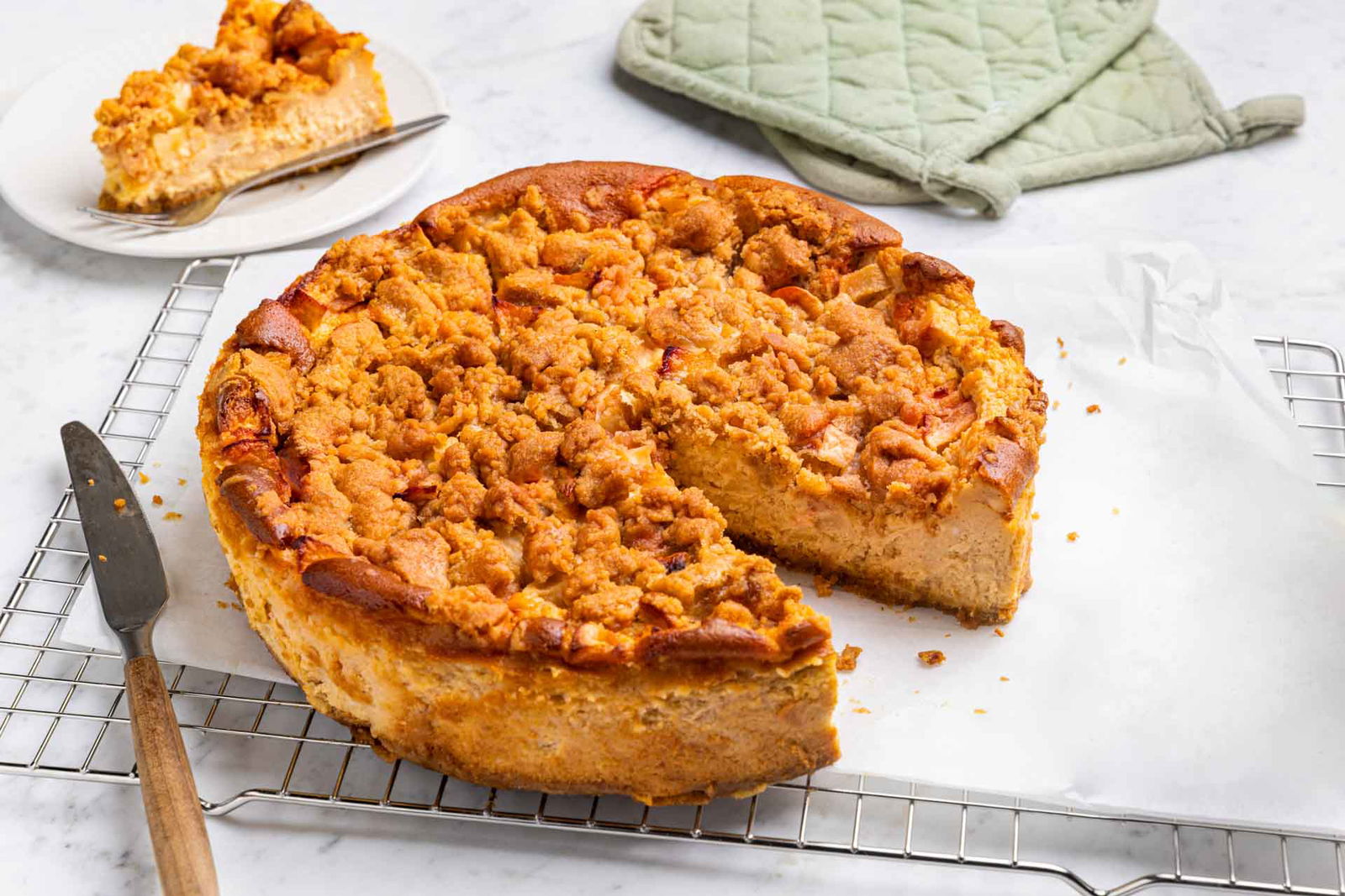 Appel Crumble Cheesecake Met Pumpkin Spice 1 2