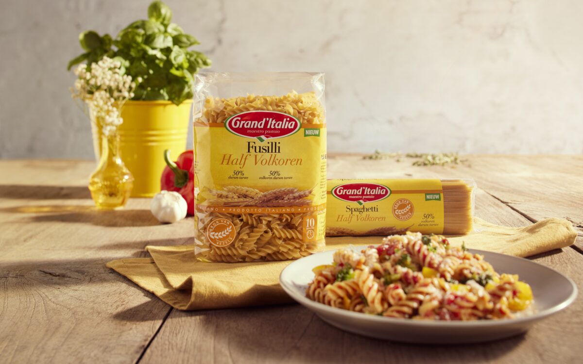 GrandItalia Introductie Half Volkoren Pasta 1200x750