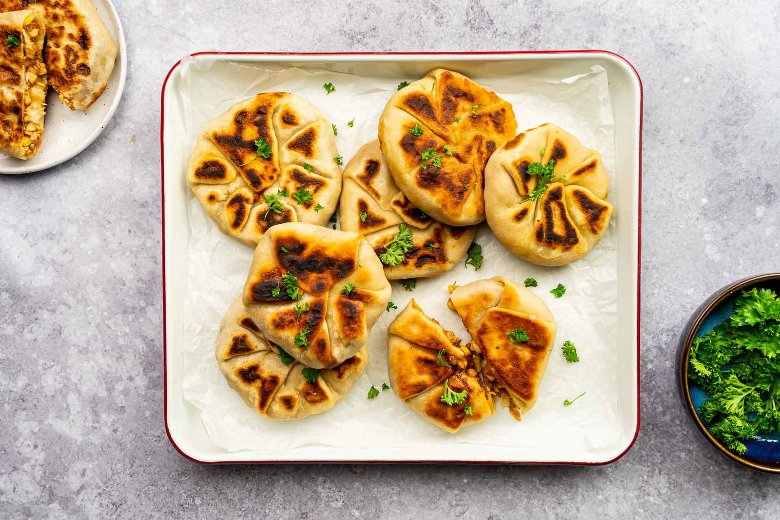 Leftover Yoghurt Pulled Chicken Hot Pockets3