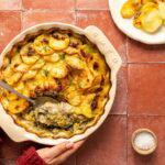 Aardappel-zalm ovenschotel