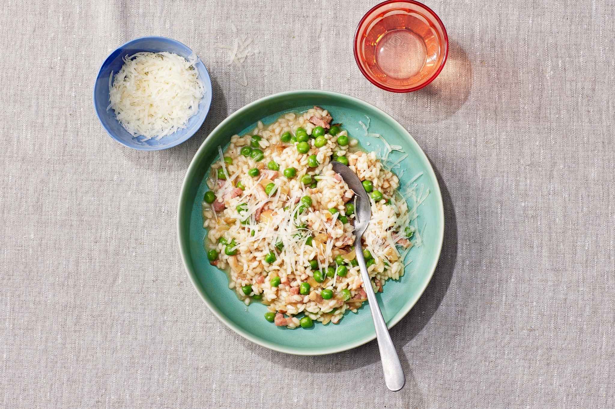 Tuinerwtenrisotto Met Spekjes