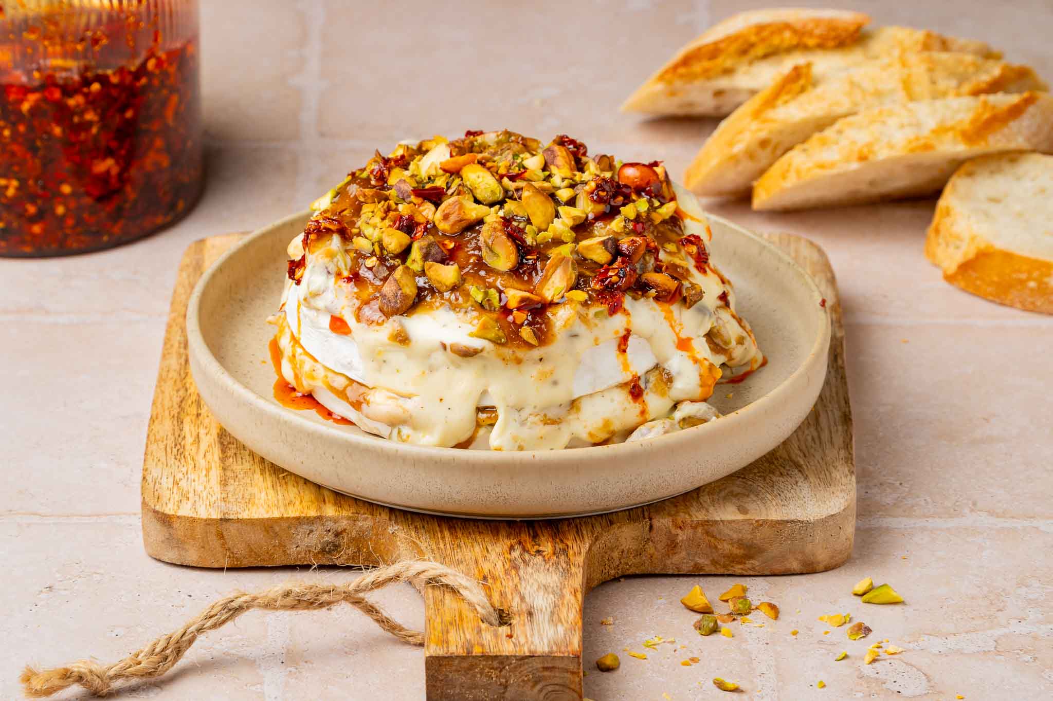 Brie Taartje Met Crispy Chili Olie2