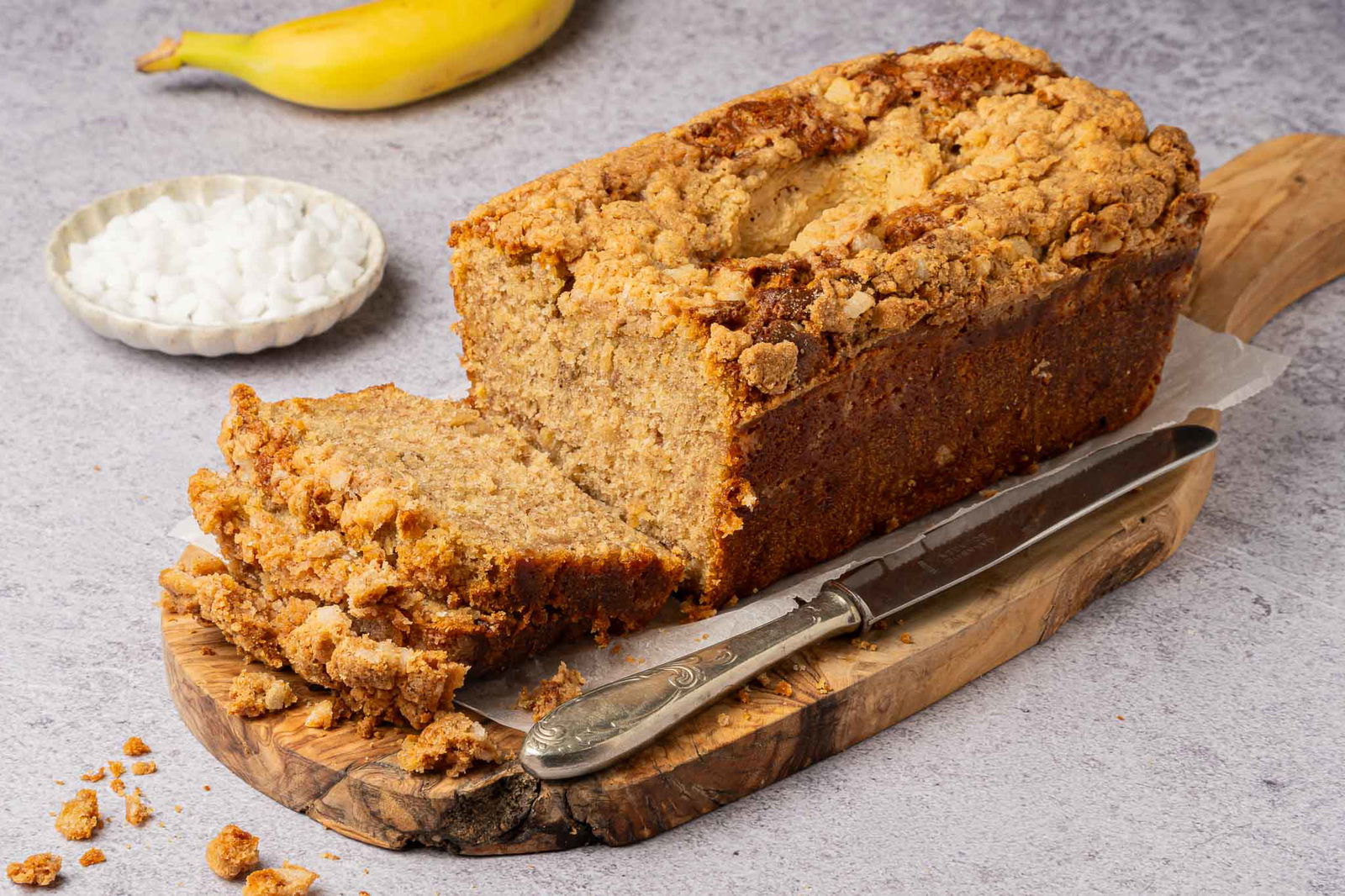 Crunchy Kaneel Bananenbrood