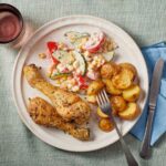 Kip met krieltjes en gemengde salade
