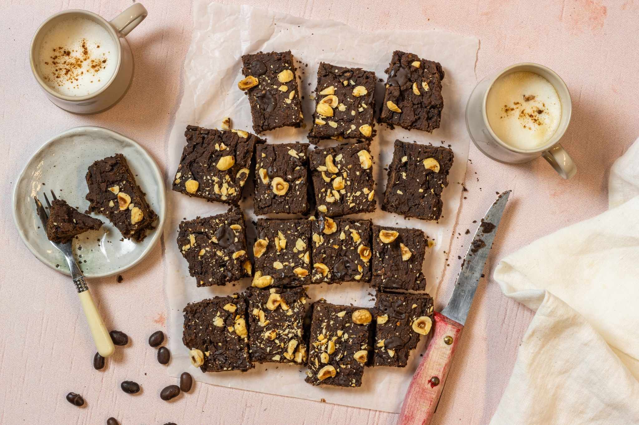Vegan Double Chocolate Hazelnut Brownies