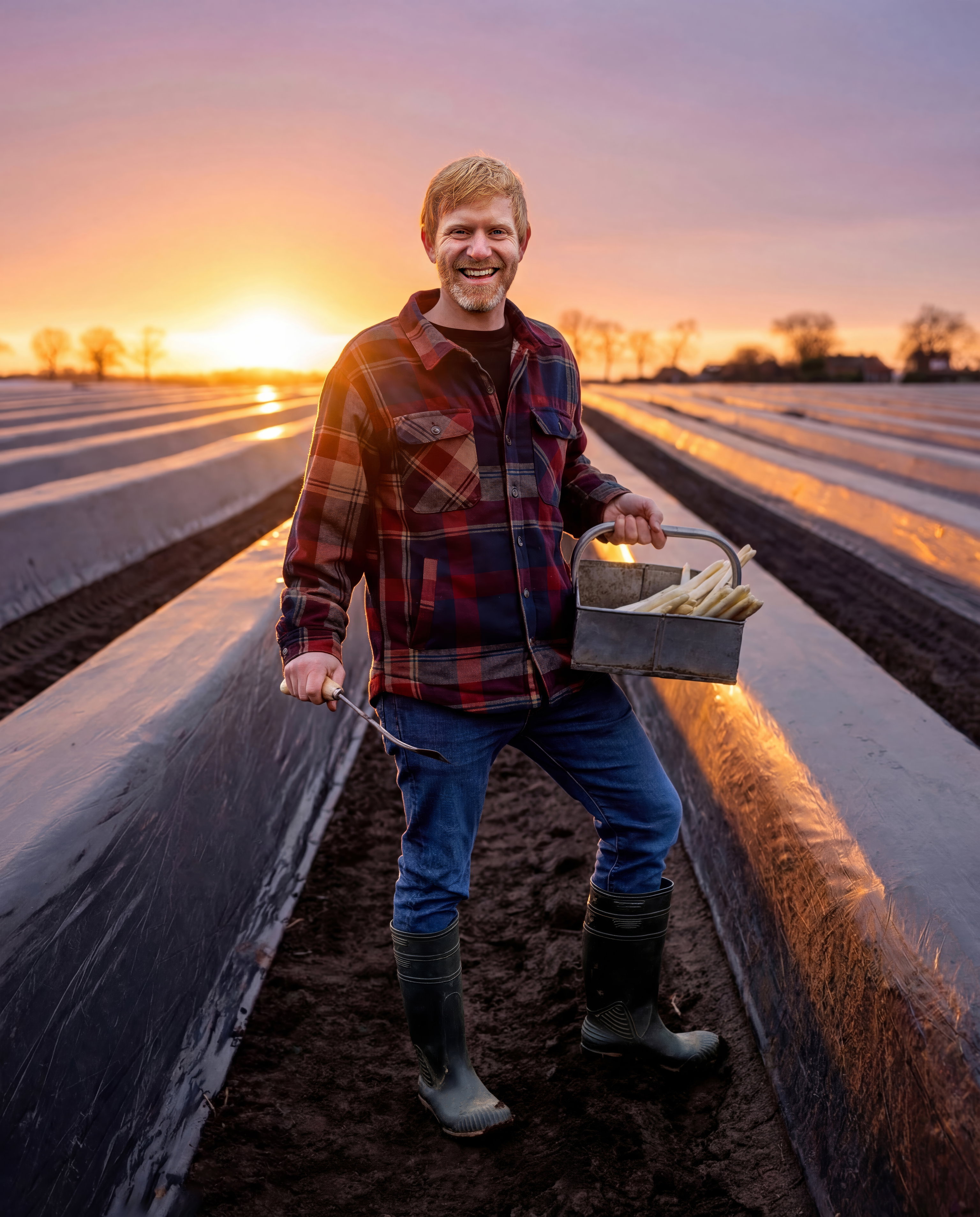 Asperges op het veld