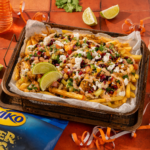 Harissa pulled chicken loaded fries