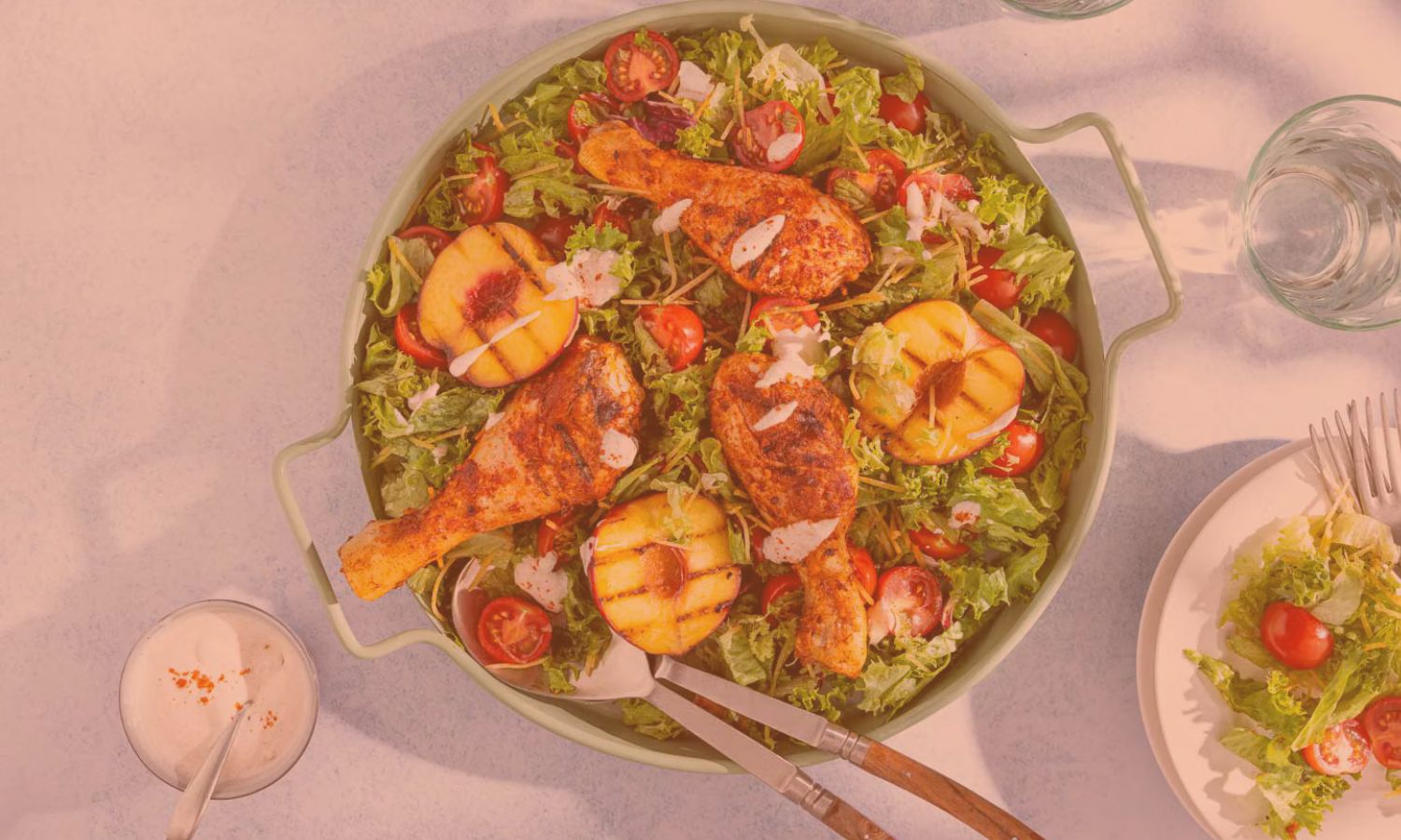 Zomerse salade met nectarines