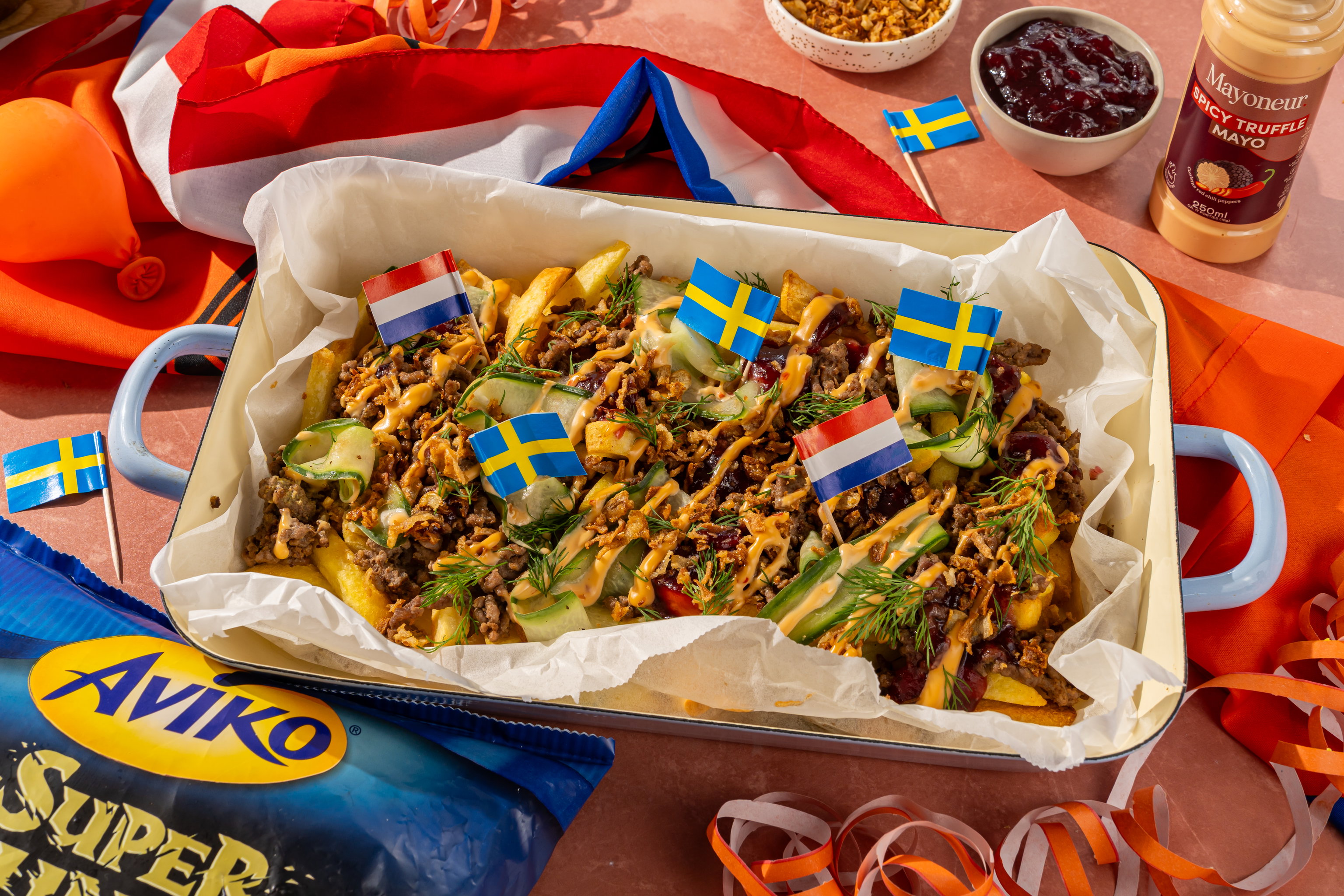 Zweedse Loaded fries Aviko Mayoneur