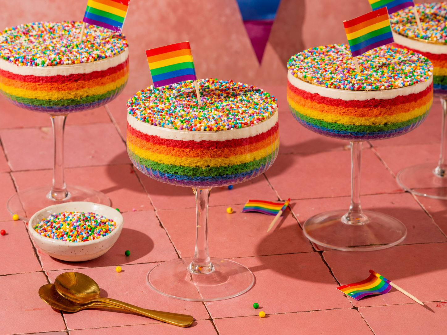 Rainbow dot cake