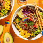 Flamed tonijn regenboog bowl