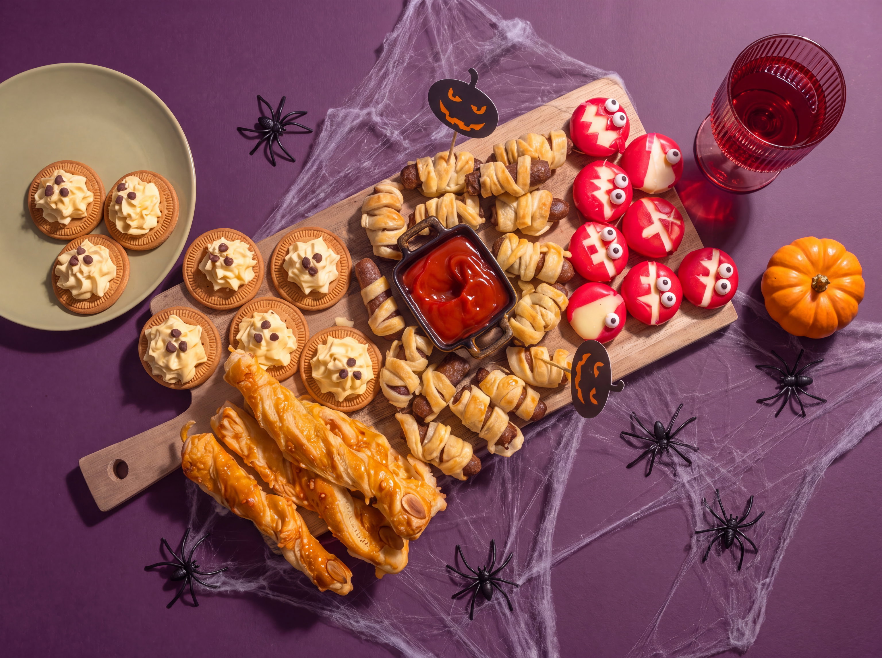 halloween borrelplank spin versiering