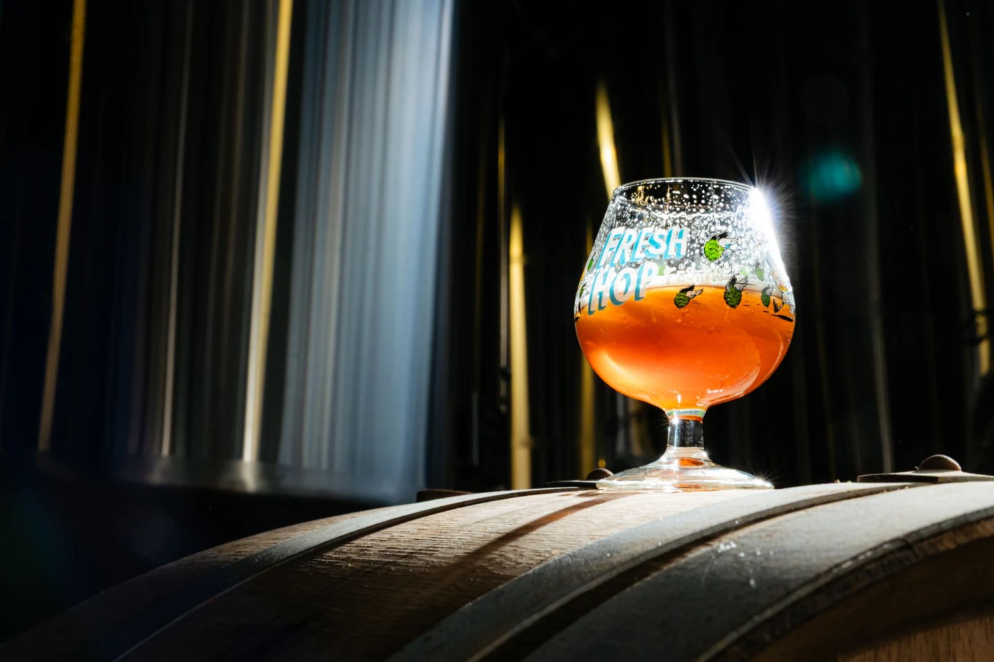 Fresh Hop Festival bier op ton